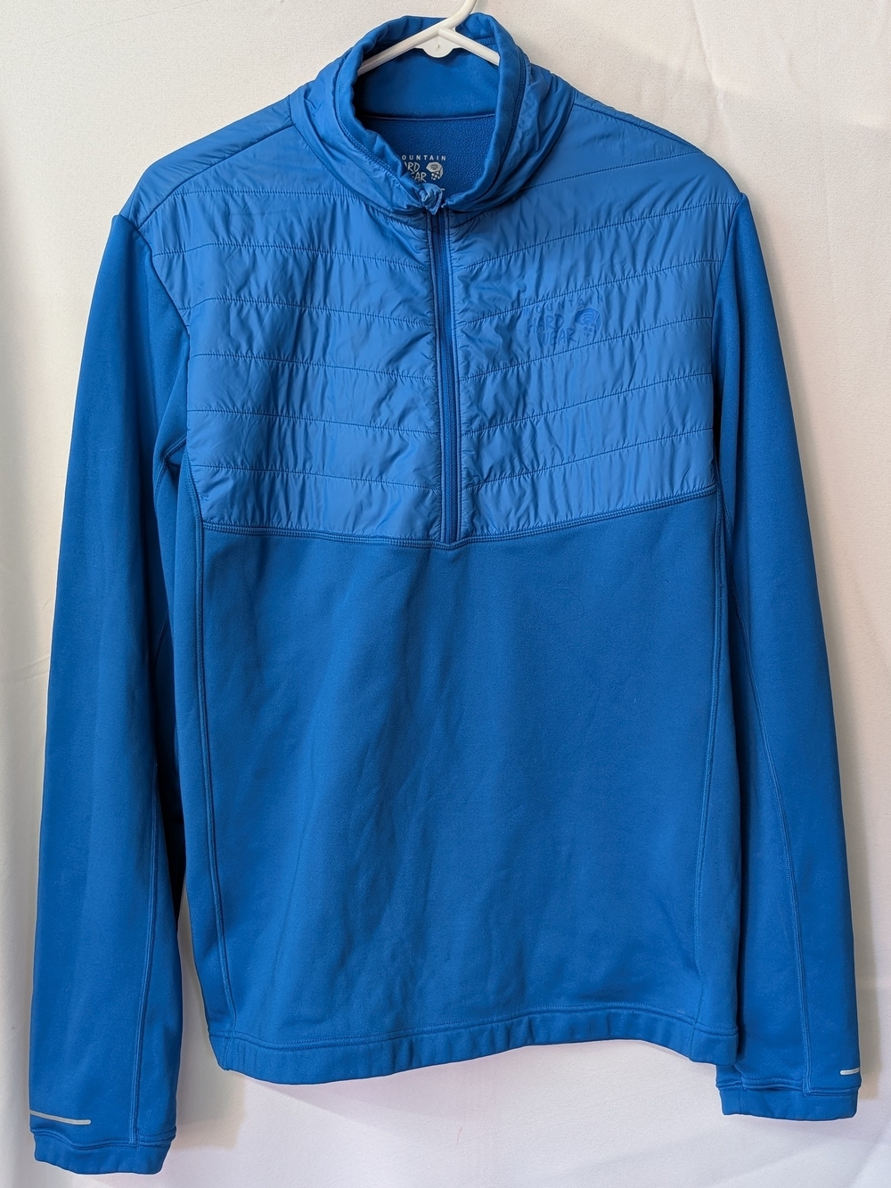 Mountain Hardwear 32 Degrees Insulated Fleece Jacket Mens Blue Half-Zip Pullover